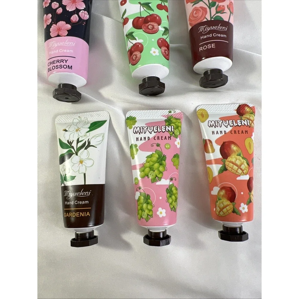 MIYUELENI/CLOTHES OF SKIN 6 Lot Travel Size HAND CREAM Cherry Grape Mango Rose‎